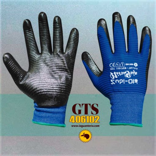 Guantes Dotación Poliester Texturizado Azul